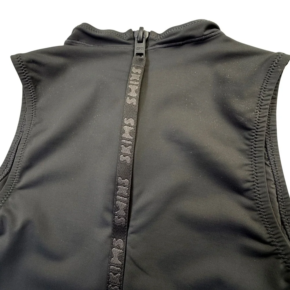 SKIMS Swim Sleeveless One Piece Gunmetal Womens Small